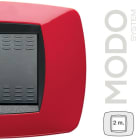MASTER - MODO PLACCA 2 POSTI ROSSO 39TC152