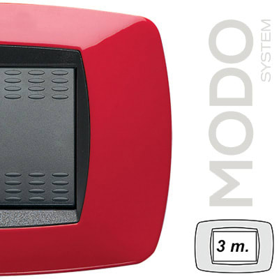 MASTER - MODO PLACCA 3 POSTI ROSSO 39TC153