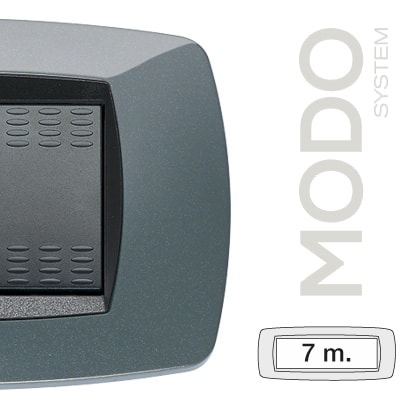 MASTER - MODO PLACCA 7 POSTI GRIGIO METALLIZZATO 39TC197