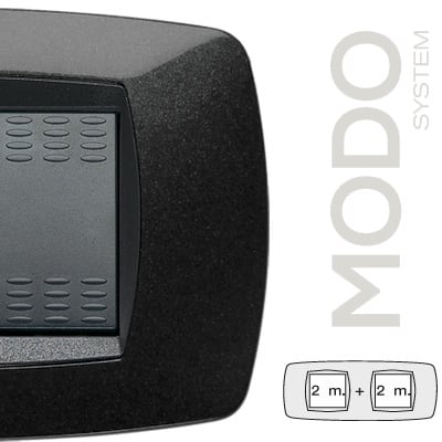 MASTER - MODO PLACCA 2+2 POSTI NERO 39TC202-2