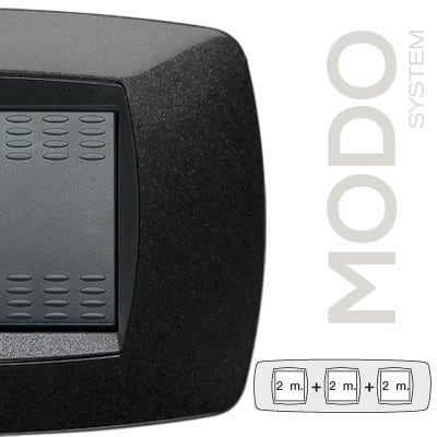 MASTER - MODO PLACCA 2+2+2 POSTI NERO 39TC202-3