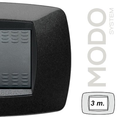 MASTER - MODO PLACCA 3 POSTI NERO 39TC203