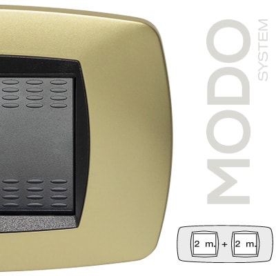 MASTER - MODO PLACCA 2+2 POSTI OTTONE OPACO