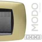 MASTER - MODO PLACCA 2+2+2 POSTI OTTONE OPACO 39TC242-3