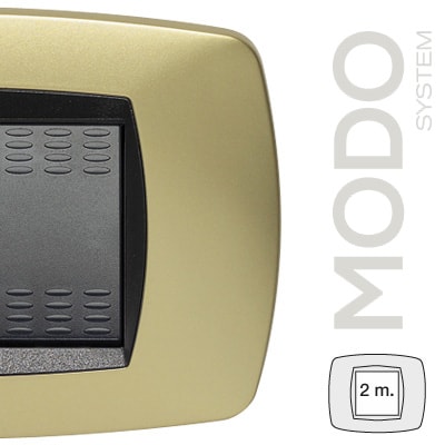 MASTER - MODO PLACCA 2 POSTI OTTONE OPACO 39TC242