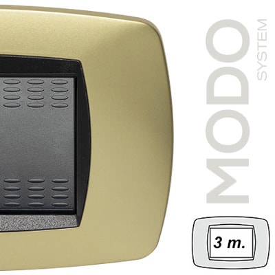 MASTER - MODO PLACCA 3 POSTI OTTONE OPACO 39TC243
