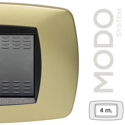 MASTER - MODO PLACCA 4 POSTI OTTONE OPACO 39TC244