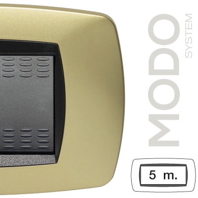 MASTER - MODO PLACCA 5 POSTI OTTONE OPACO 39TC245