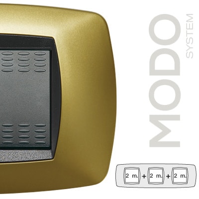 MASTER - MODO PLACCA 2+2+2 POSTI GIALLO PERLA 39TC322-3