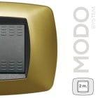 MASTER - MODO PLACCA 2 POSTI GIALLO PERLA 39TC322