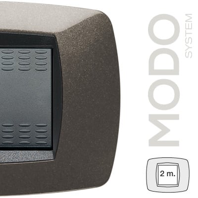 MASTER - MODO PLACCA 2 POSTI GRIGIO ANTRACITE