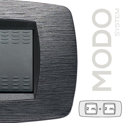 MASTER - MODO PLACCA 2+2 POSTI SATINATO GRIGIO 39TC512-2