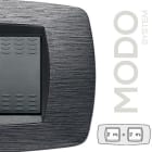 MASTER - MODO PLACCA 2+2 POSTI SATINATO GRIGIO 39TC512-2