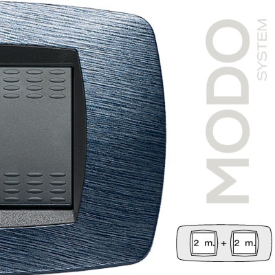 MASTER - MODO PLACCA 2+2 POSTI SATINATO BLU 39TC522-2