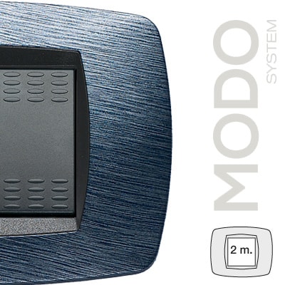 MASTER - MODO PLACCA 2 POSTI SATINATO BLU 39TC522