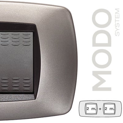 MASTER - MODO PLACCA 2+2 POSTI BRONZO OPACO 39TC552-2