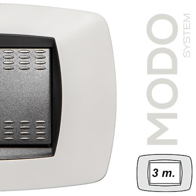MASTER - MODO PLACCA 3 POSTI BIANCO OPACO