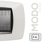 MASTER - MODO PLACCA 3 POSTI BIANCO OPACO