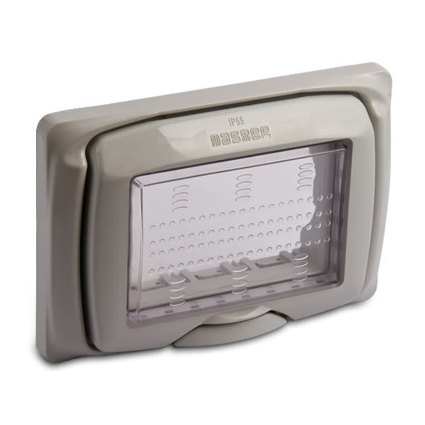 MASTER - SUB PLACCA PROTET.IP55 3P. GRIGIA 43503