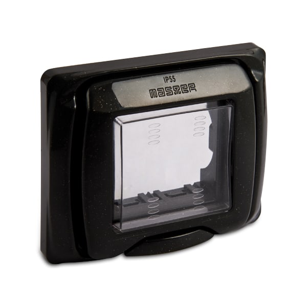 MASTER - SUB PLACCA PROTET.IP55 2P.ANTRACITE 43702
