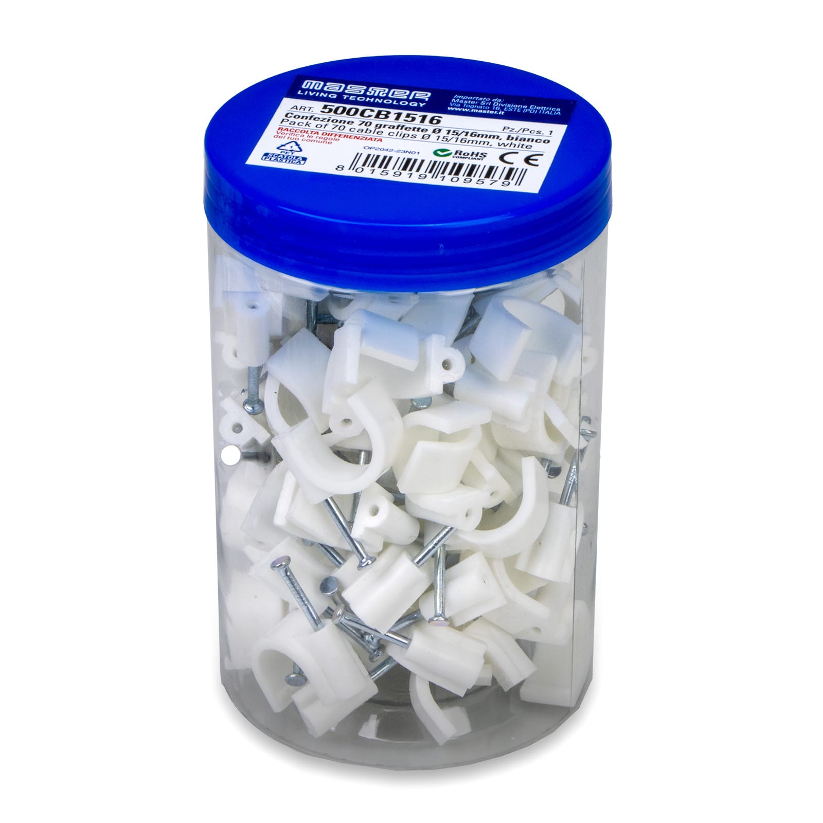 MASTER - CONF. 70 GRAFFETTE DIAM.15-16 MM BIANCO 500CB1516