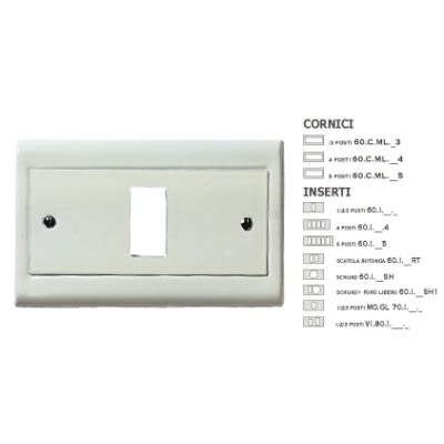 MASTER - CORNICE METAL.LISCIO BIANCO 5 POSTI 60CML105