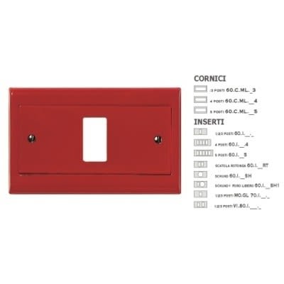 MASTER - CORNICE METAL.LISCIO ROSSO 4 POSTI 60CML154