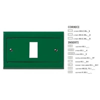 MASTER - INSERTO LACCATO VERDE 4  FORI 60I164