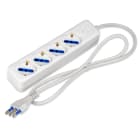 MASTER - MULTIPRESA 4 USC.P40 16A CAVO 1.2MT+INT 70490