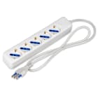 MASTER - MULTIPRESA 5 USC.P40 16A CAVO 1.2MT+INT 70590