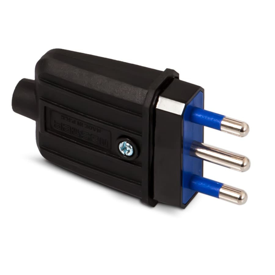 MASTER - SPINA IP40 S17 2P+T 16A IN GOMMA NERA AS05080