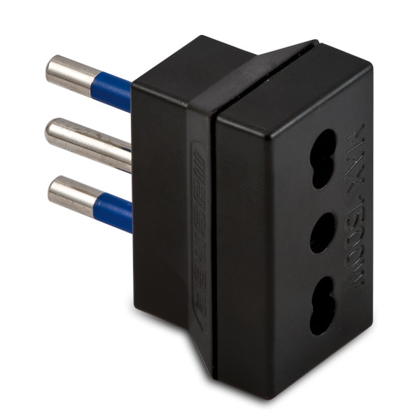 MASTER - ADATTATORE SEMPL.BIVALENTE 10A 2P+T NERO AS05610