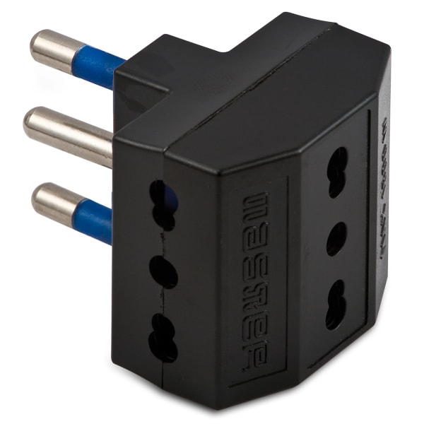 MASTER - ADATTATORE TRIPLO 16A 2P+T NERO
