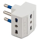 MASTER - ADATTATORE TRIPLO 16A 2P+T BIANCA AS05661