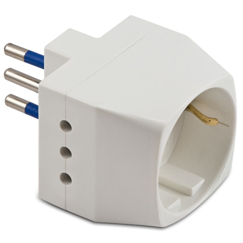 MASTER - ADATT.TRIPLO-SCHUKO 10A 2P+T BIANCO AS05731