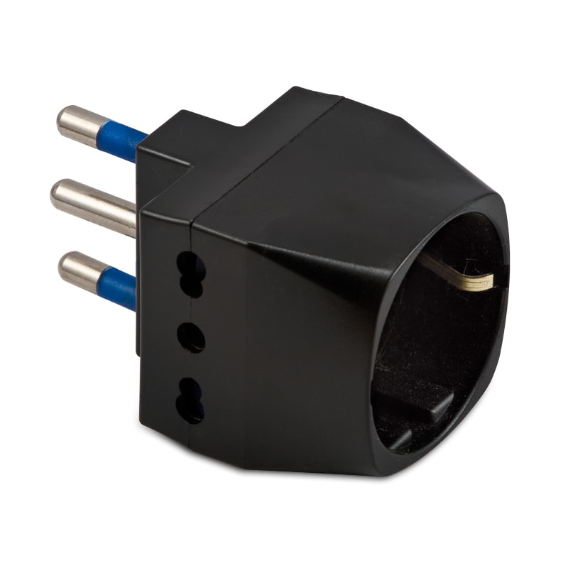 MASTER - ADATT.TRIPLO-SCHUKO 16A 2P+T NERO