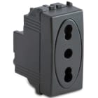 MASTER - PRESA P17/11 BIVAL. 2P+T 16A MODO GRIGIO AS31159