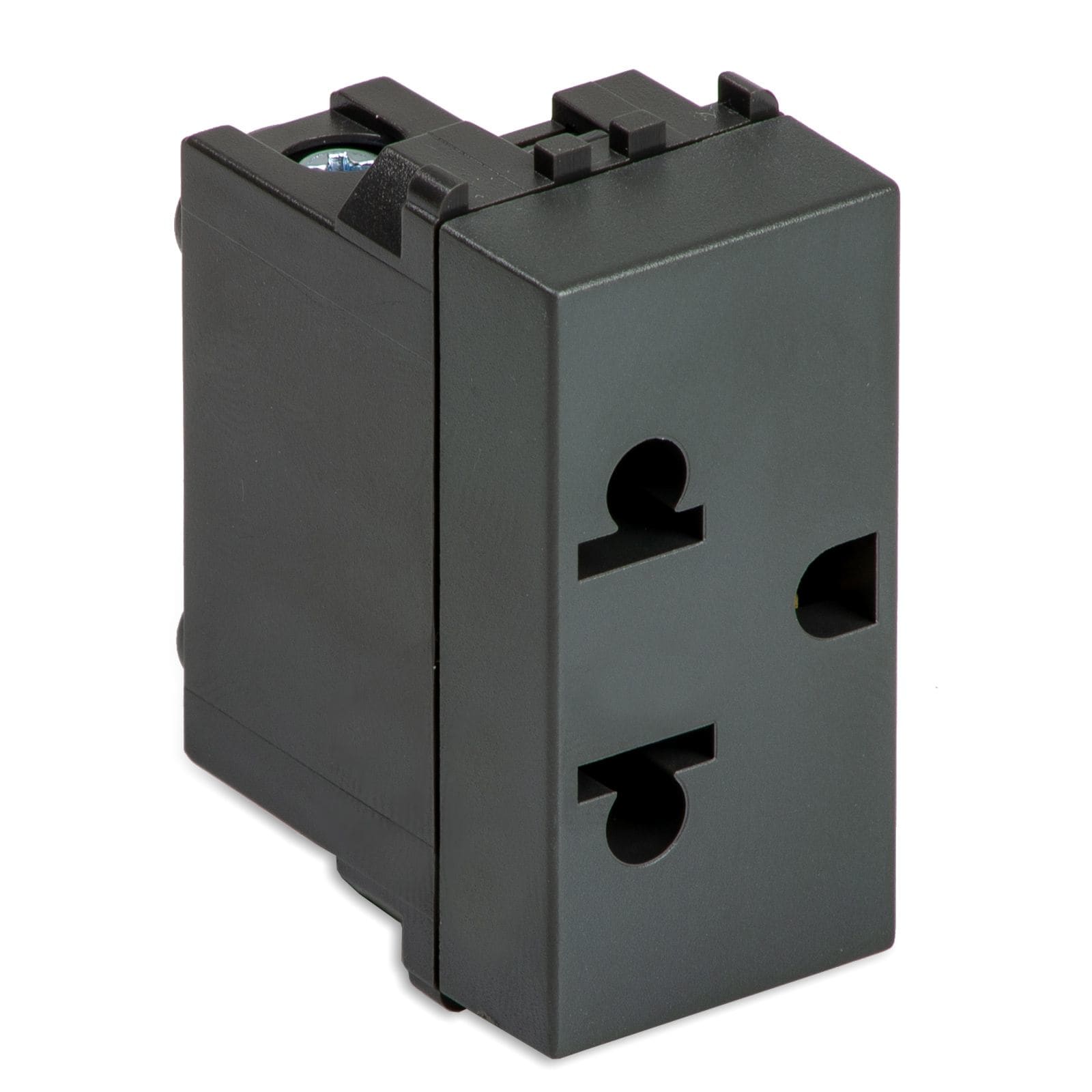 MASTER - PRESA EUROAMERIC. 2P+T 16A 250V GRIGIO