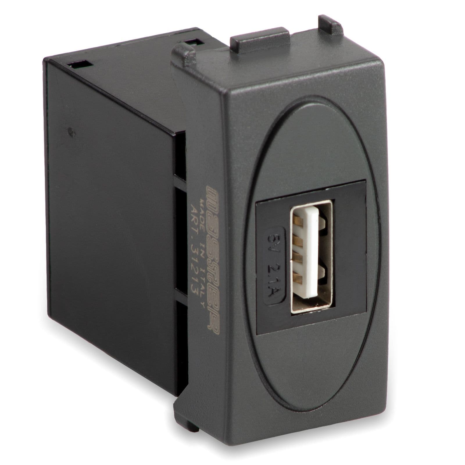 MASTER - ALIMENTATORE USB 5V 2.1A MODO GRIGIO