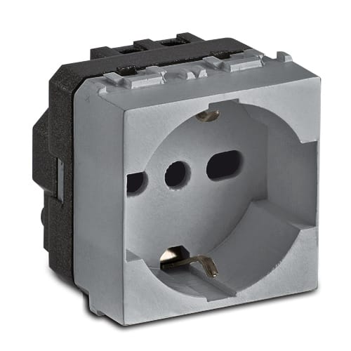 MASTER - PRESA P40 SCHUKO UNIVERS. 2P+T 16A STEEL AS33170