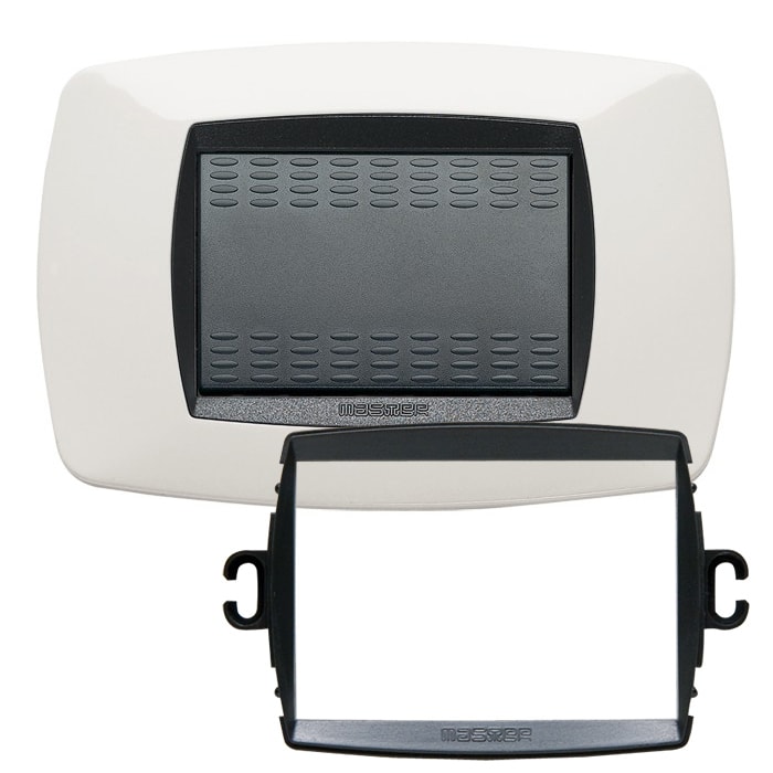 MASTER - PLACCA MODO 3 POSTI BIANCO +ANELLO TLI AS39TC103