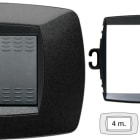 MASTER - PLACCA MODO 4 POSTI NERO +ANELLO TLI AS39TC204