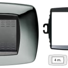 MASTER - PLACCA MODO 4 POSTI CROMATO +ANELLO TLI AS39TC224