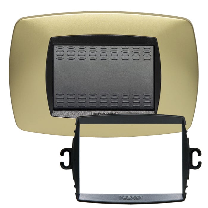 MASTER - PLACCA MODO 3 P.OTTONE OPACO+ANELLO TLI AS39TC243