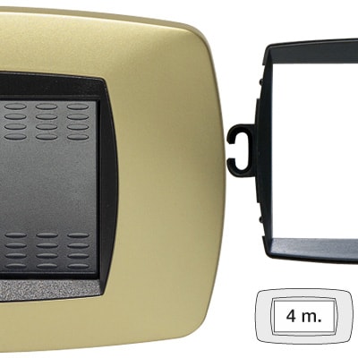 MASTER - PLACCA MODO 4 P.OTTONE OPACO+ANELLO TLI AS39TC244