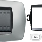 MASTER - PLACCA MODO 4 POSTI TITANIO + ANELLO TLI AS39TC254