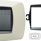 MASTER - PLACCA MODO 4 POSTI AVORIO + ANELLO TLI AS39TC284