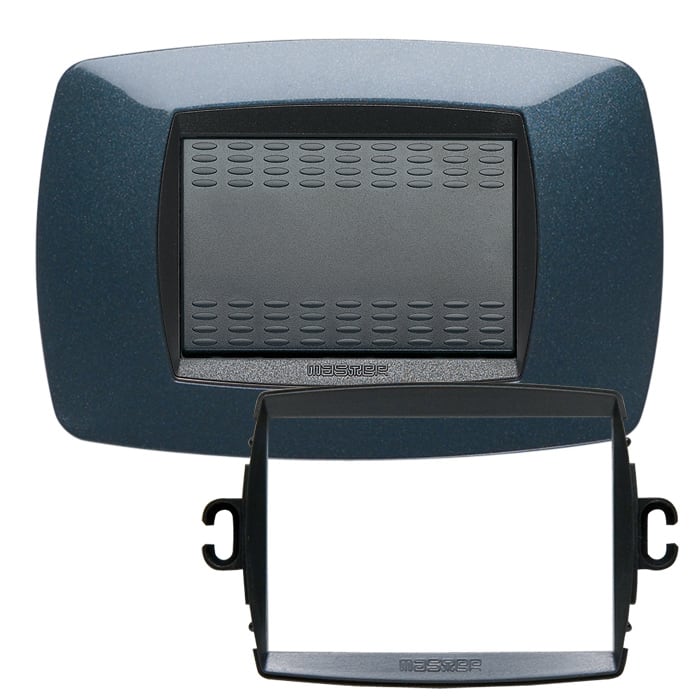 MASTER - PLACCA MODO 3 POSTI BLU NOTTE +ANELLOTLI AS39TC353