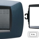 MASTER - PLACCA MODO 4 POSTI BLU NOTTE +ANELLOTLI AS39TC354