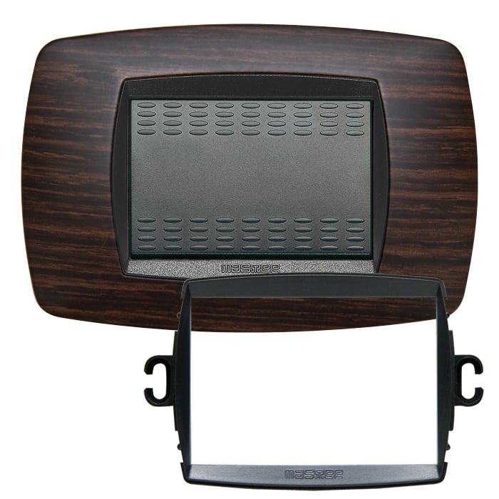 MASTER - PLACCA MODO 3 POSTI WENGE +ANELLO TLI AS39TC463